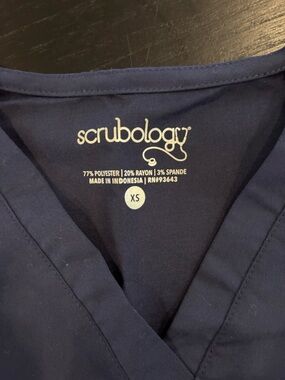 Scrubology Navy Medical Scrub Top - XS